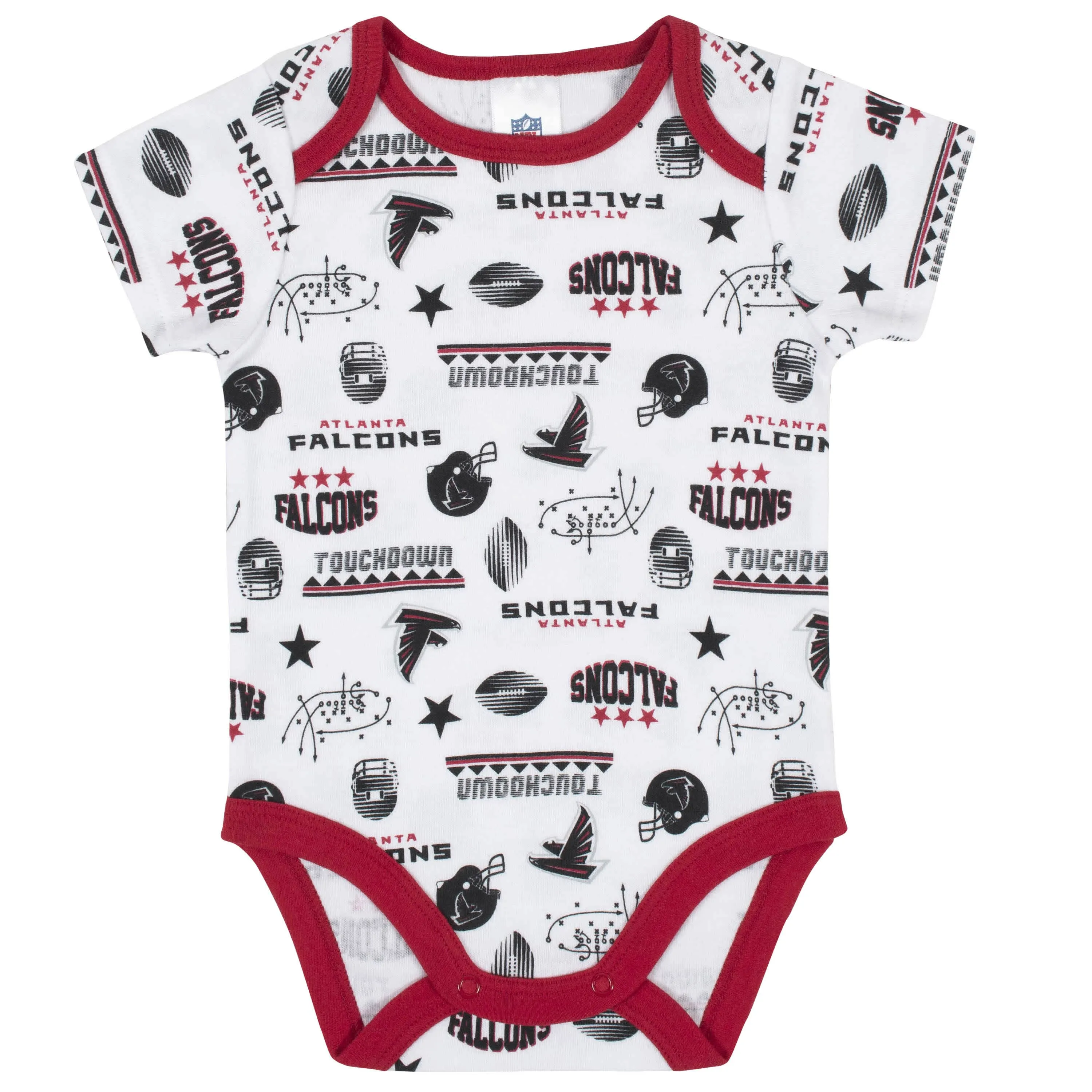 Atlanta Falcons 3-Piece Baby Boys Bodysuit, Bib, and Cap Set