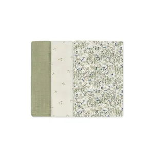 Avery Row
 Organic Baby Muslin Squares - 3 Pack - Riverbank