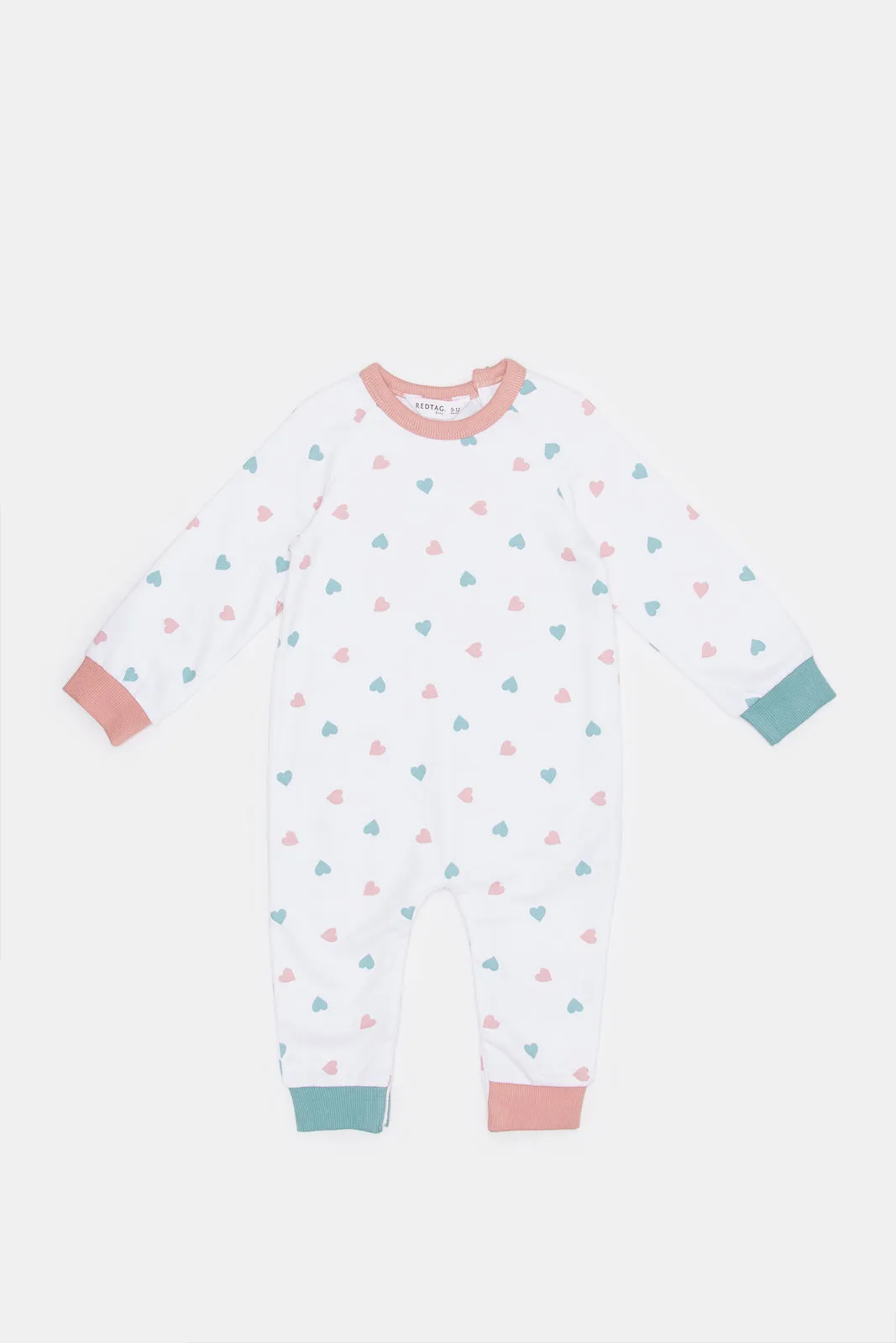 Babies Cream Printed Fleece Romper