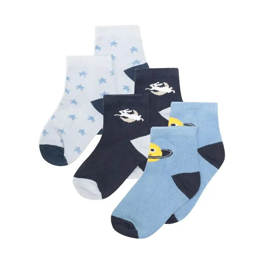 Baby Boy Rib Mid Calf Socks Set of 3