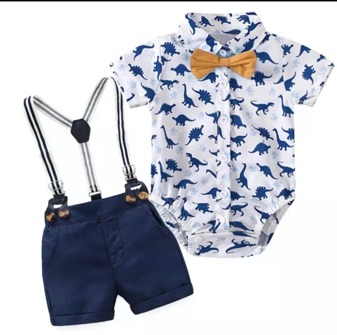 Baby Boy Short Sleeve Cotton Suit Set