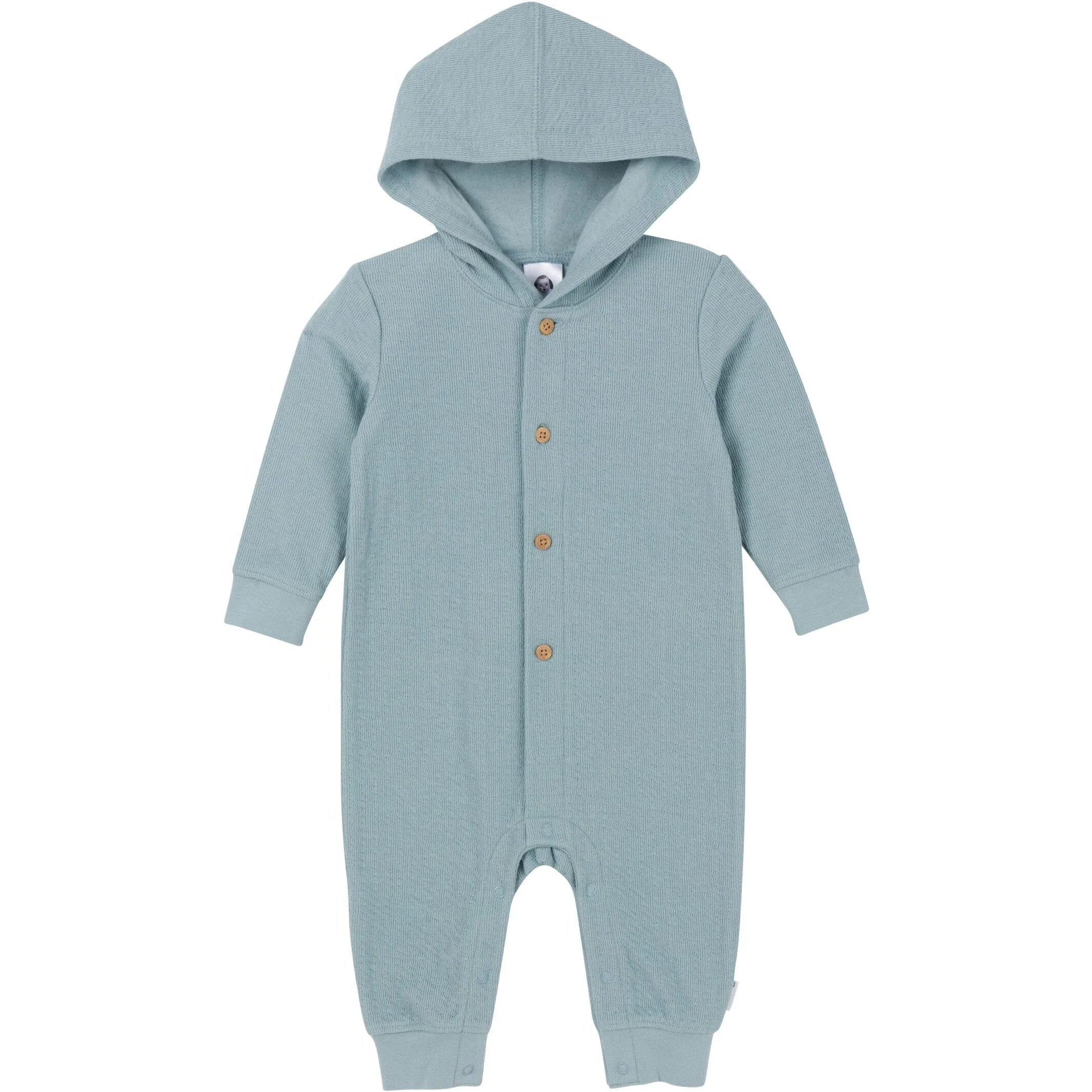 Baby Boys Blue Hooded Romper