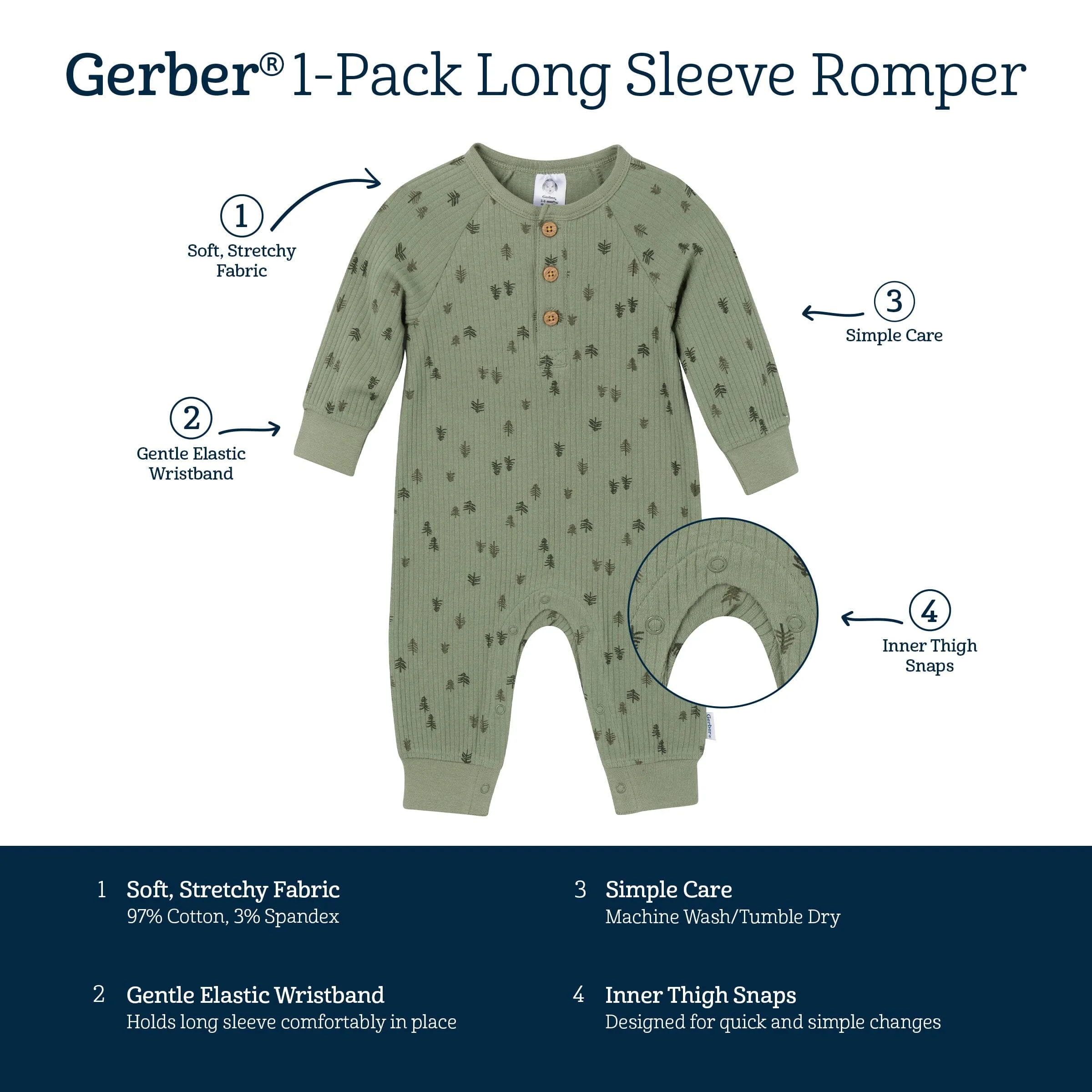 Baby Boys Pines Romper