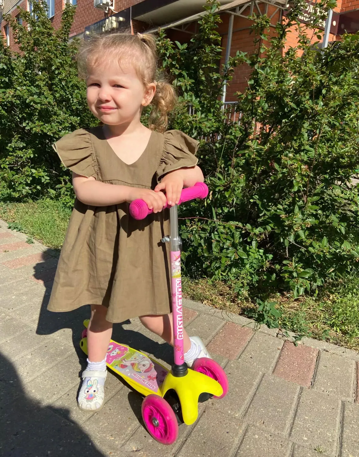 Baby Girl Linen Dress with Frills