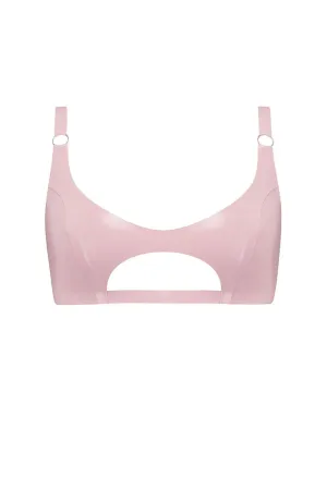 Baby Pink Cut Out Latex Bralette