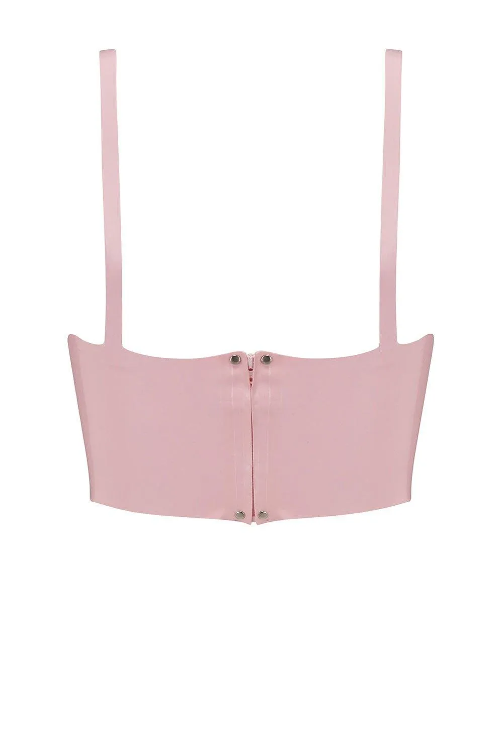 Baby Pink Latex Full Cup Longline Bra