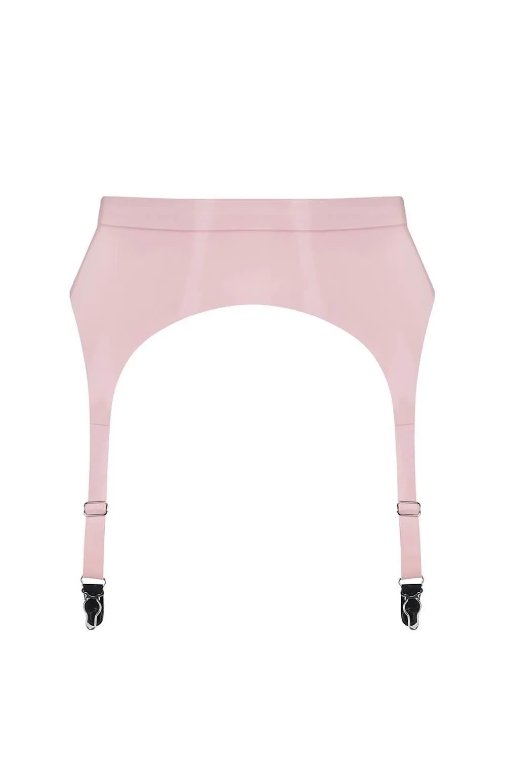 Baby Pink Latex Garter Belt