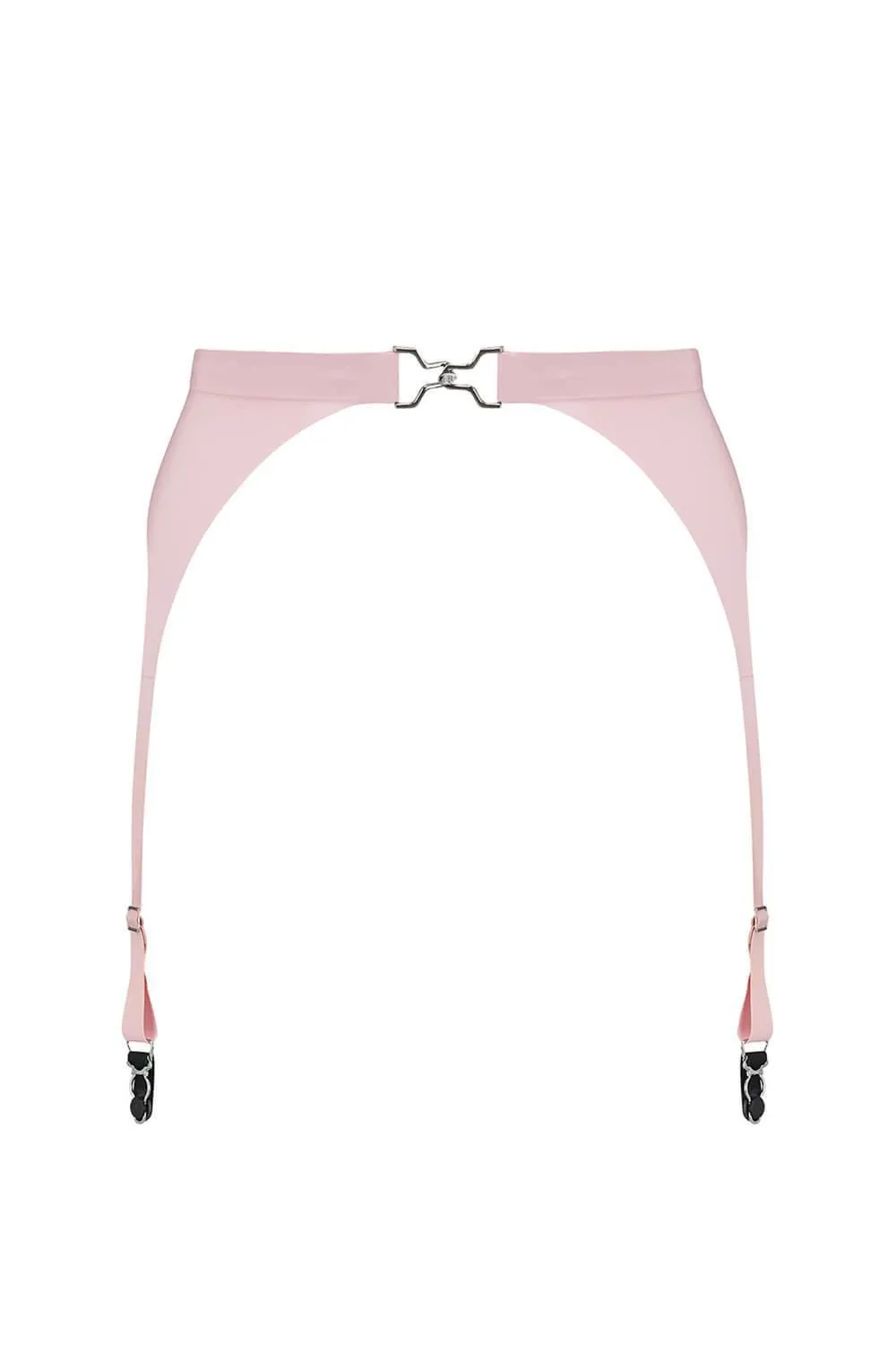 Baby Pink Latex Garter Belt