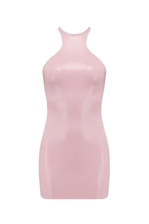 Baby Pink Latex Mini Dress