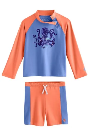 Baby Wave Rash Guard Set | Aura Blue