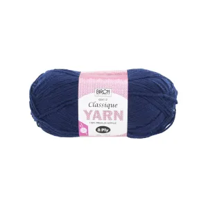 Birch Creative Classique Knitting Yarn - Inky Navy 100g*