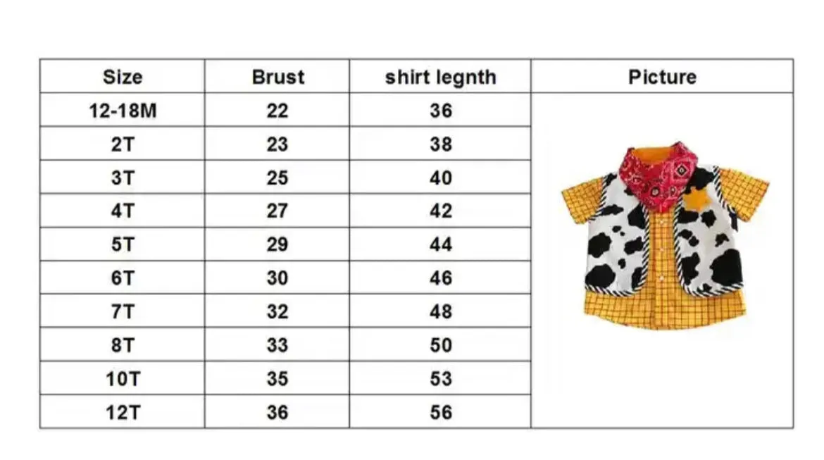 Boys Woody Costume , Woody Shirt , Halloween Boys Toy Story Shirt