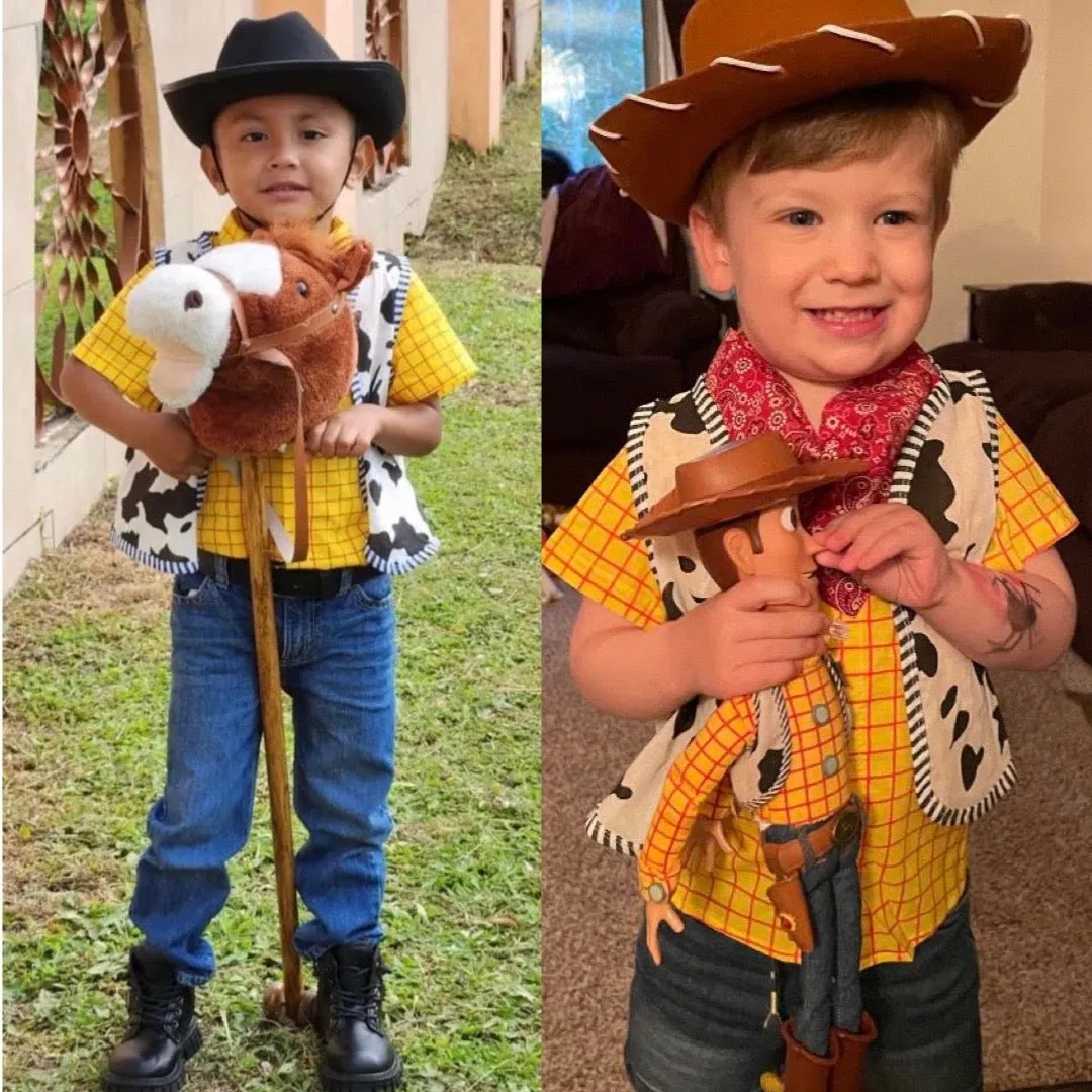 Boys Woody Costume , Woody Shirt , Halloween Boys Toy Story Shirt