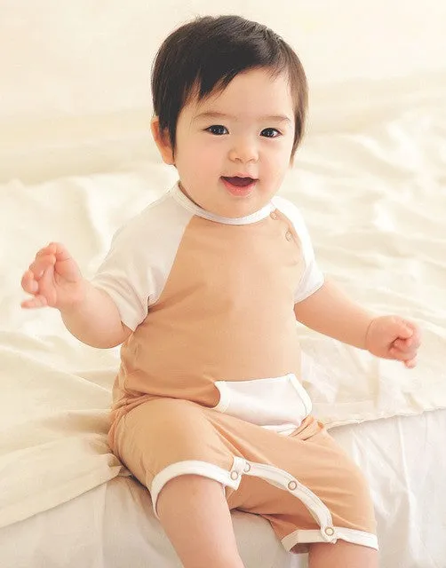 Brown Bamboo Baby Romper