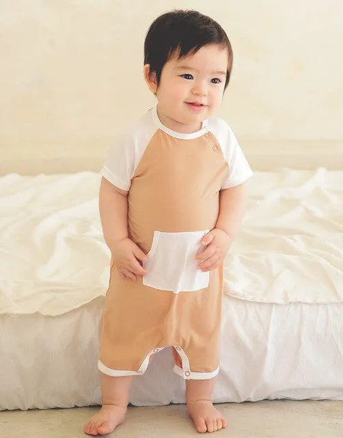 Brown Bamboo Baby Romper