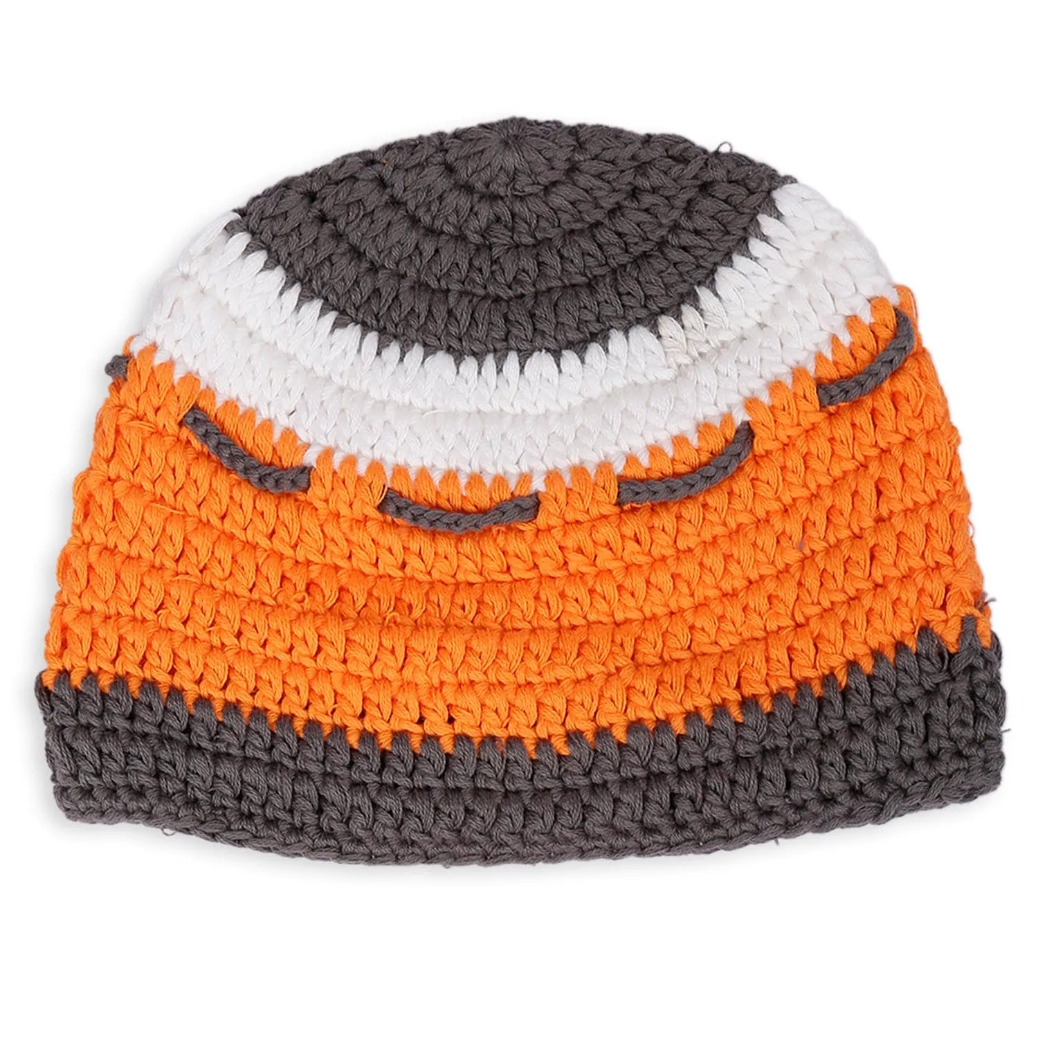 Cap And Booties Gift Set Soft Knitted Orange