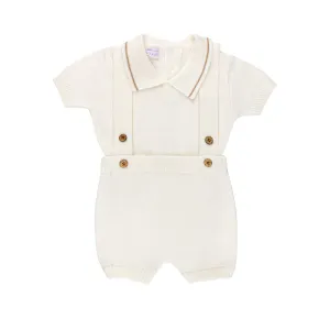 Collar Overall Set ~ Off White