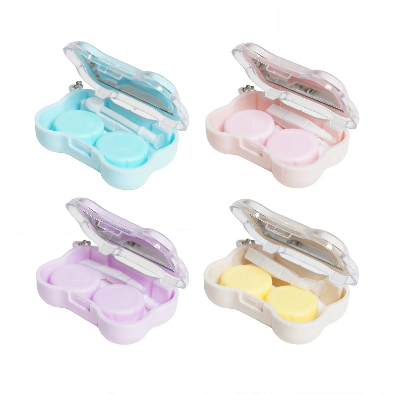 Contact Lens Case with Mirror Kit 2pcs