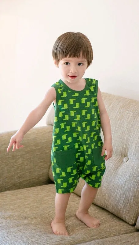 Cool Crocodile Sleeveless Romper