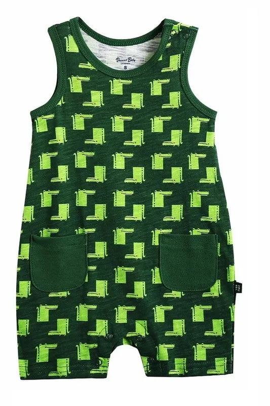 Cool Crocodile Sleeveless Romper