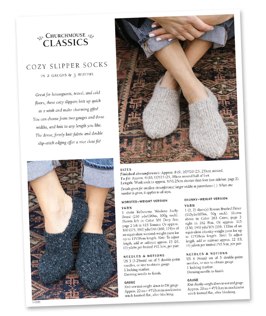 Cozy Slipper Socks Using Rowan Brushed Fleece