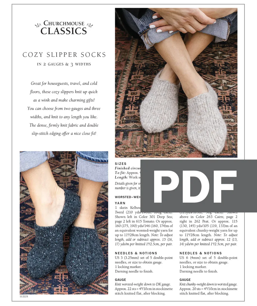 Cozy Slipper Socks Using Rowan Brushed Fleece