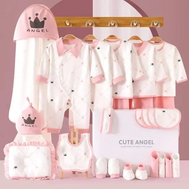 Cute Angel 25 Piece Newborn Baby Gift Box – Adorable Baby Shower Essentials