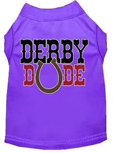 Derby Dude Screen Print Dog Shirt in Many Colors