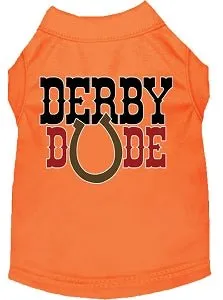 Derby Dude Screen Print Dog Shirt in Many Colors