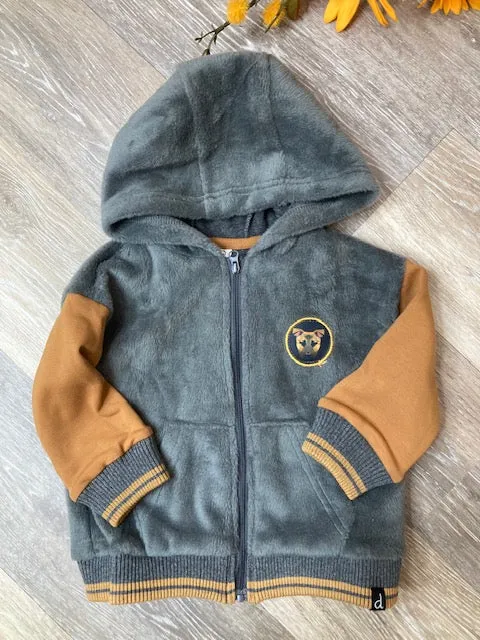 DPD Hooded Plush Zip up Jacket