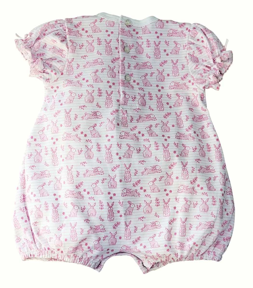 Easter Bunnies Romper Girl Pima Cotton