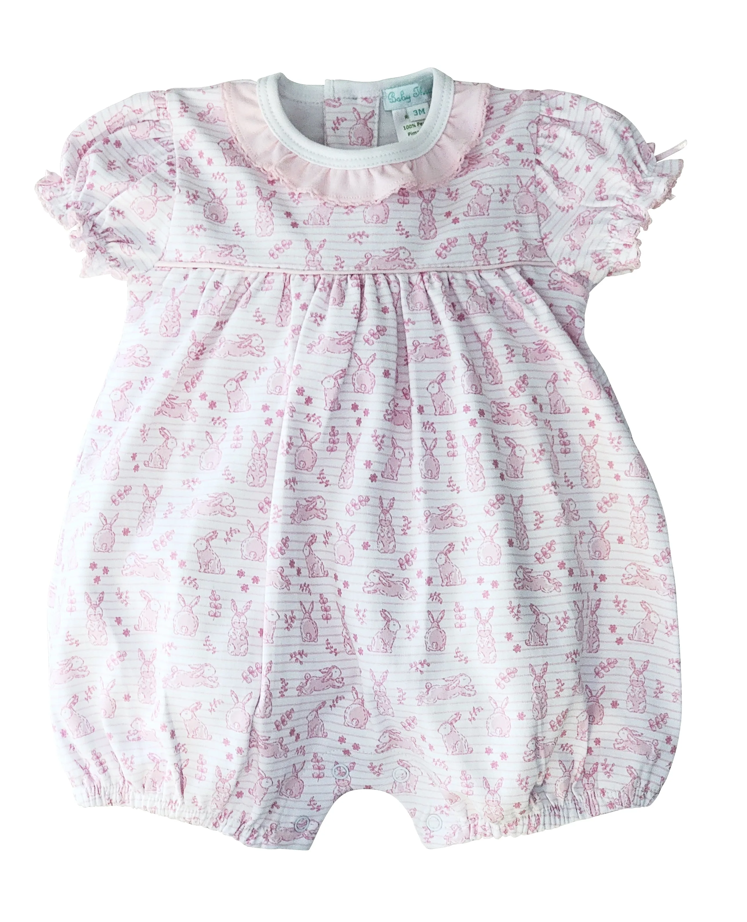 Easter Bunnies Romper Girl Pima Cotton