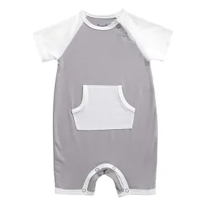 Grey Bamboo Baby Romper