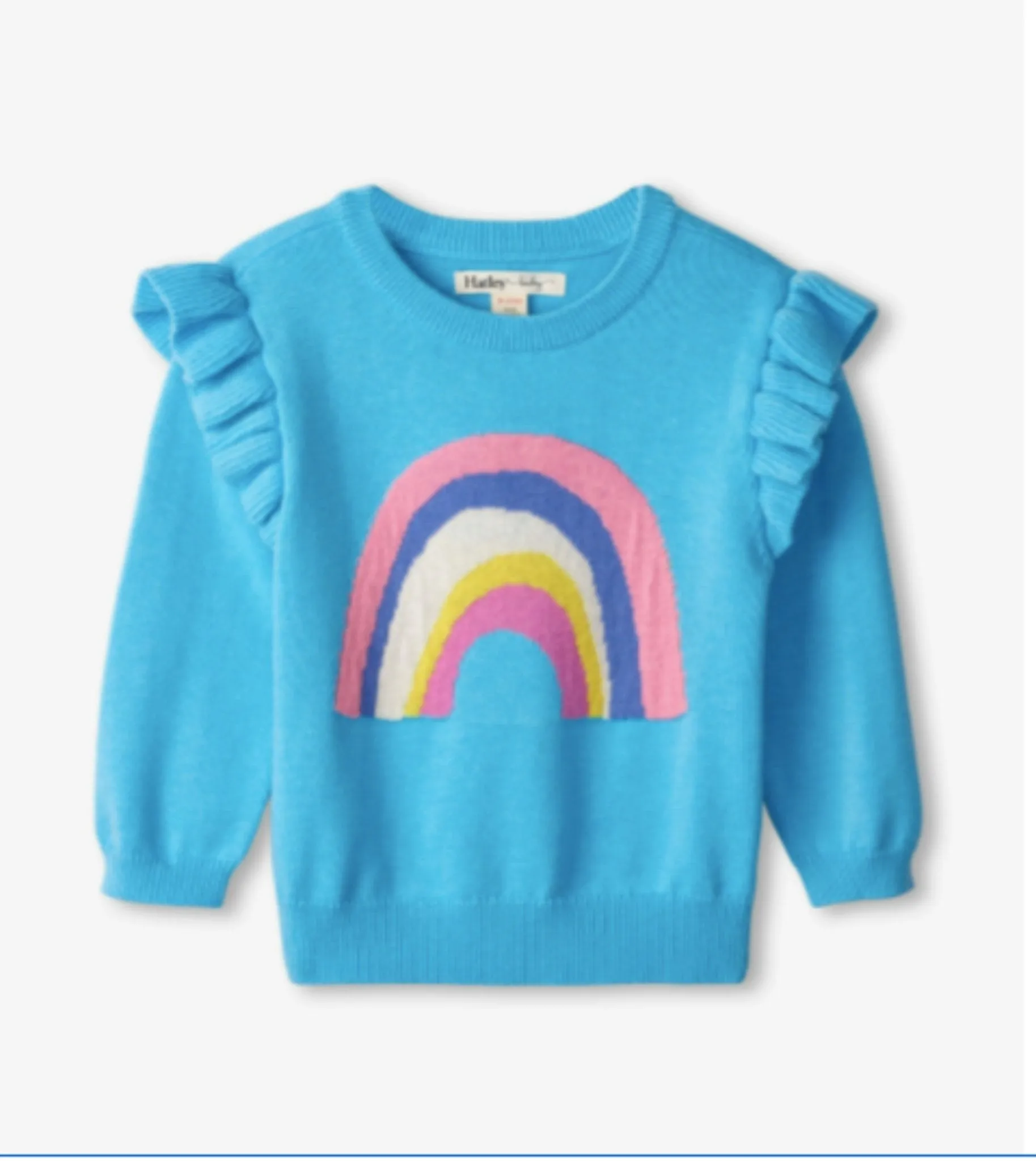 Hatley Baby & Toddler Girls Rainbow Ruffle Sleeve Sweater