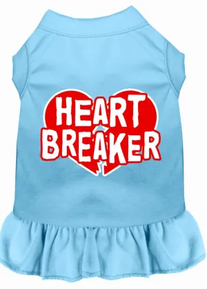 Heart Breaker Screen Print Dress Baby Blue Med (12)