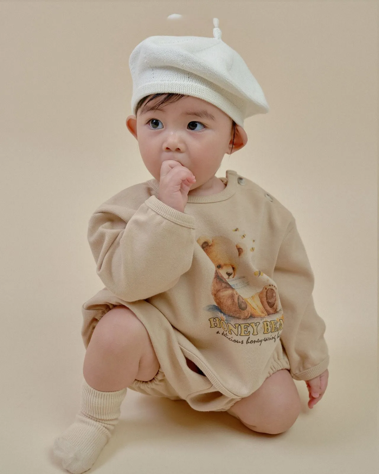 Honey Bear Baby Top and Bloomer Set_2 Colours