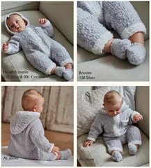 Hooded Onesie and Booties 5259 (Sirdar)