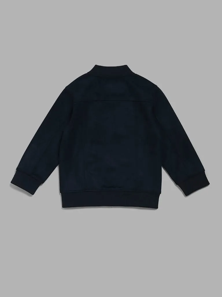 HOP Kids Navy Suede Jacket