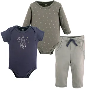 Hudson Baby Cotton Bodysuit and Pant Set, Rocket