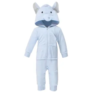 Hudson Baby Fleece Jumpsuits, Coveralls, and Playsuits, Blue Elephant Baby