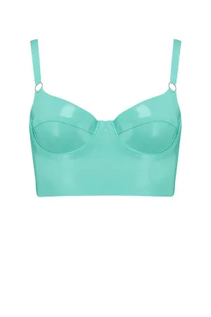 Jade Green Latex Full Cup Longline Bra