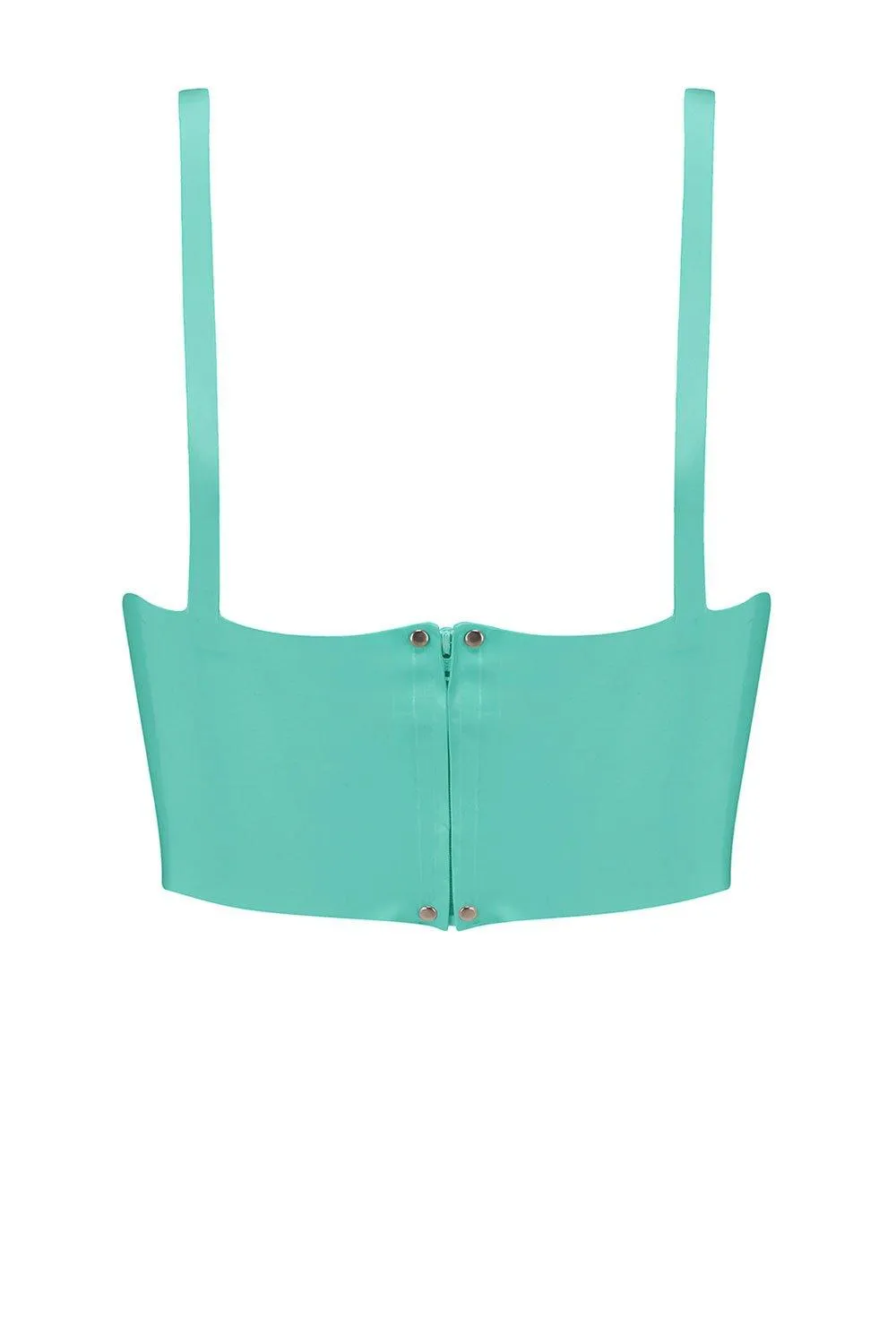 Jade Green Latex Full Cup Longline Bra