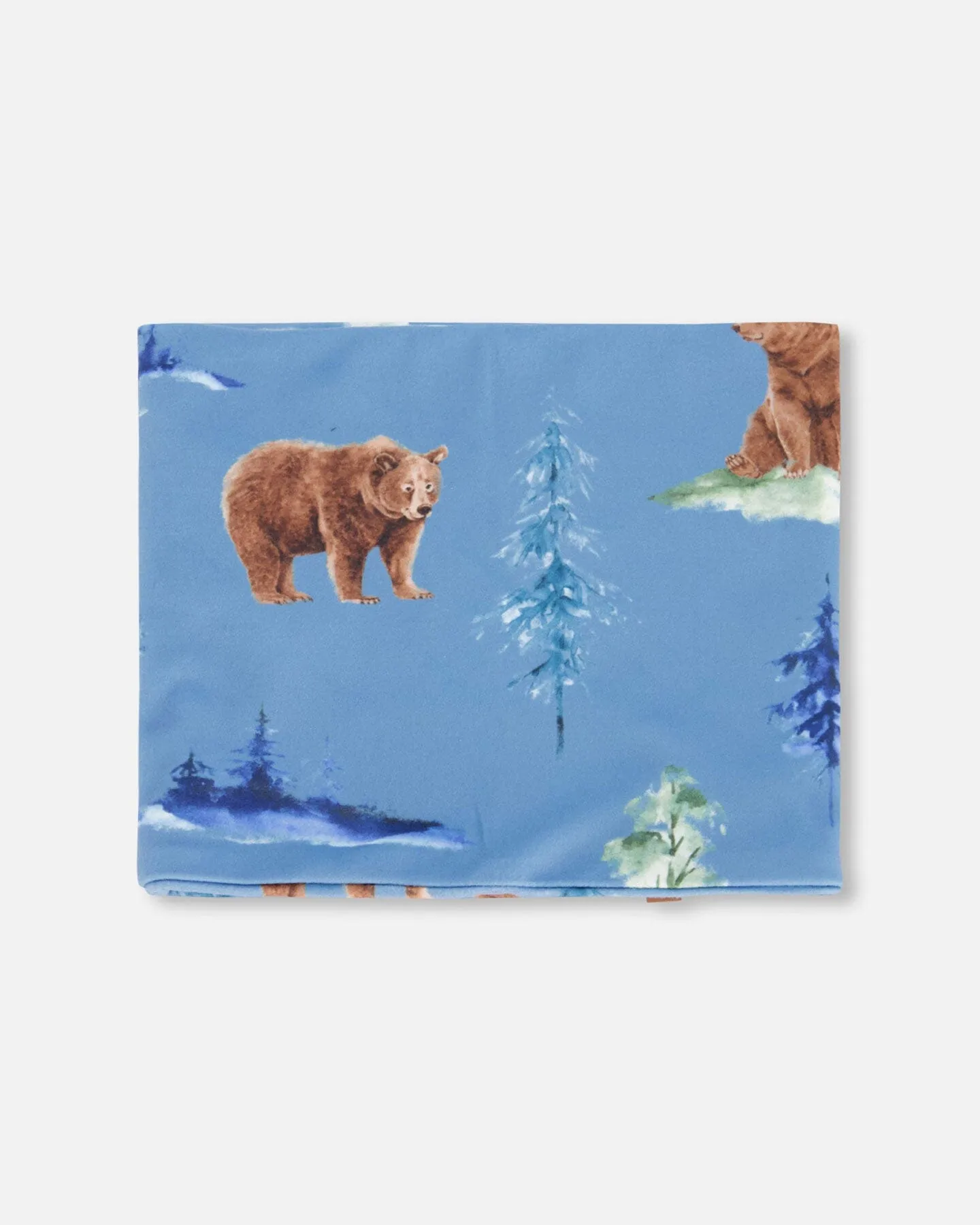 Jersey Neckwarmer Blue Polar Bear Print