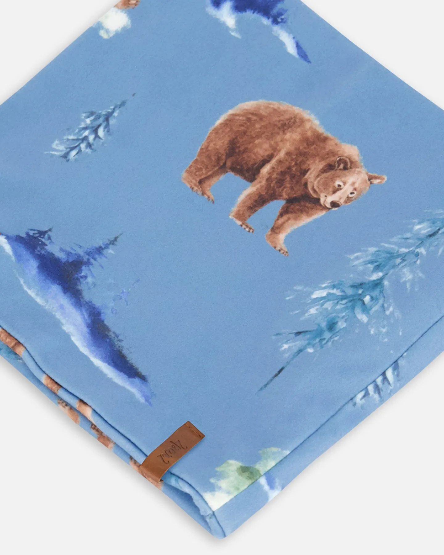 Jersey Neckwarmer Blue Polar Bear Print