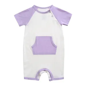 Lavender Pocket Bamboo Baby Romper