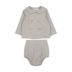 Light Grey Wool Peter Pan Bloomer Set