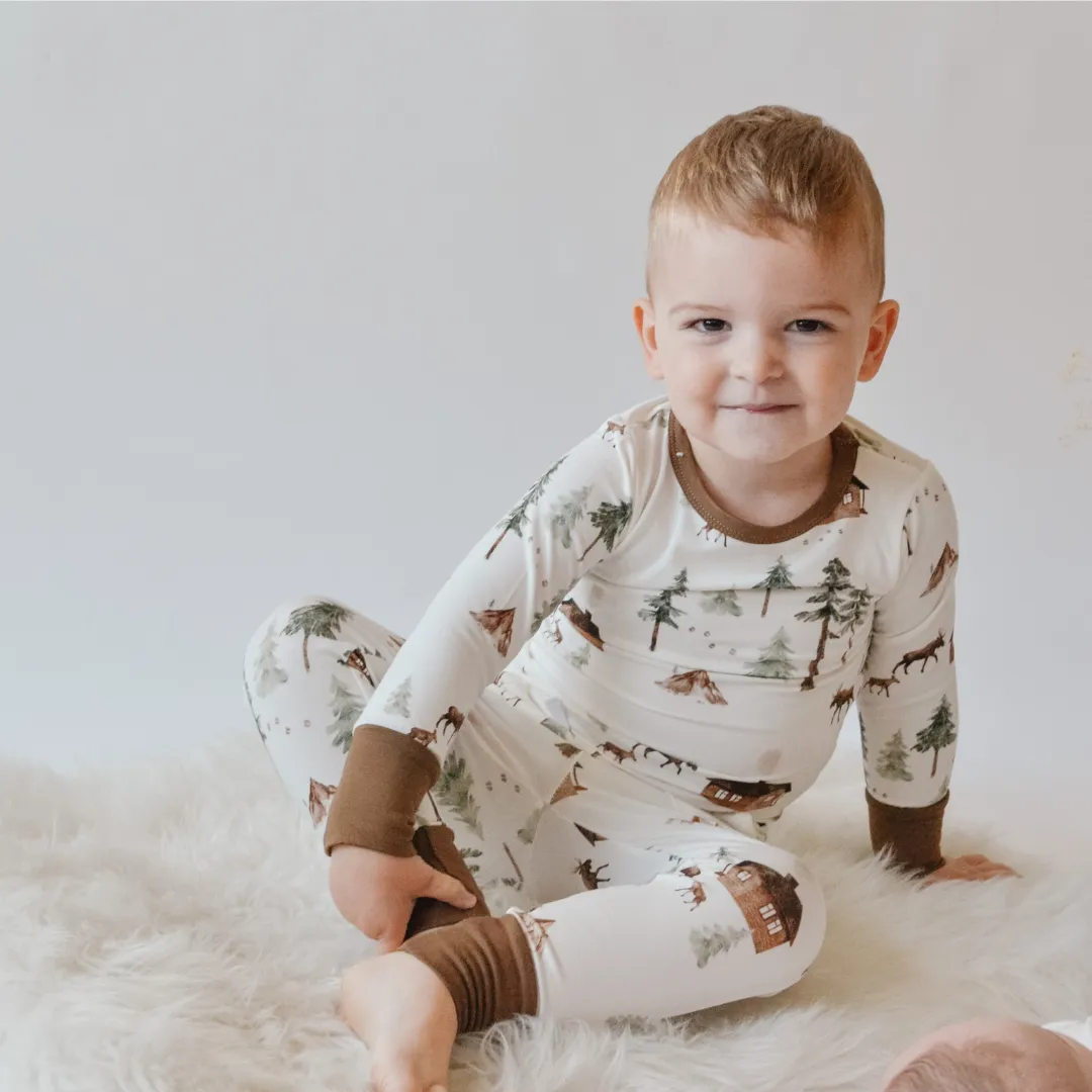 Long Sleeve PJ Set - Moose