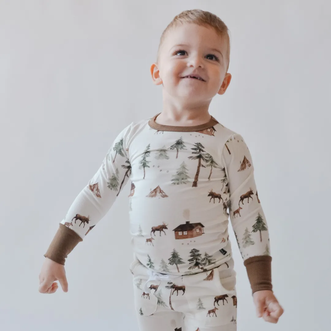 Long Sleeve PJ Set - Moose