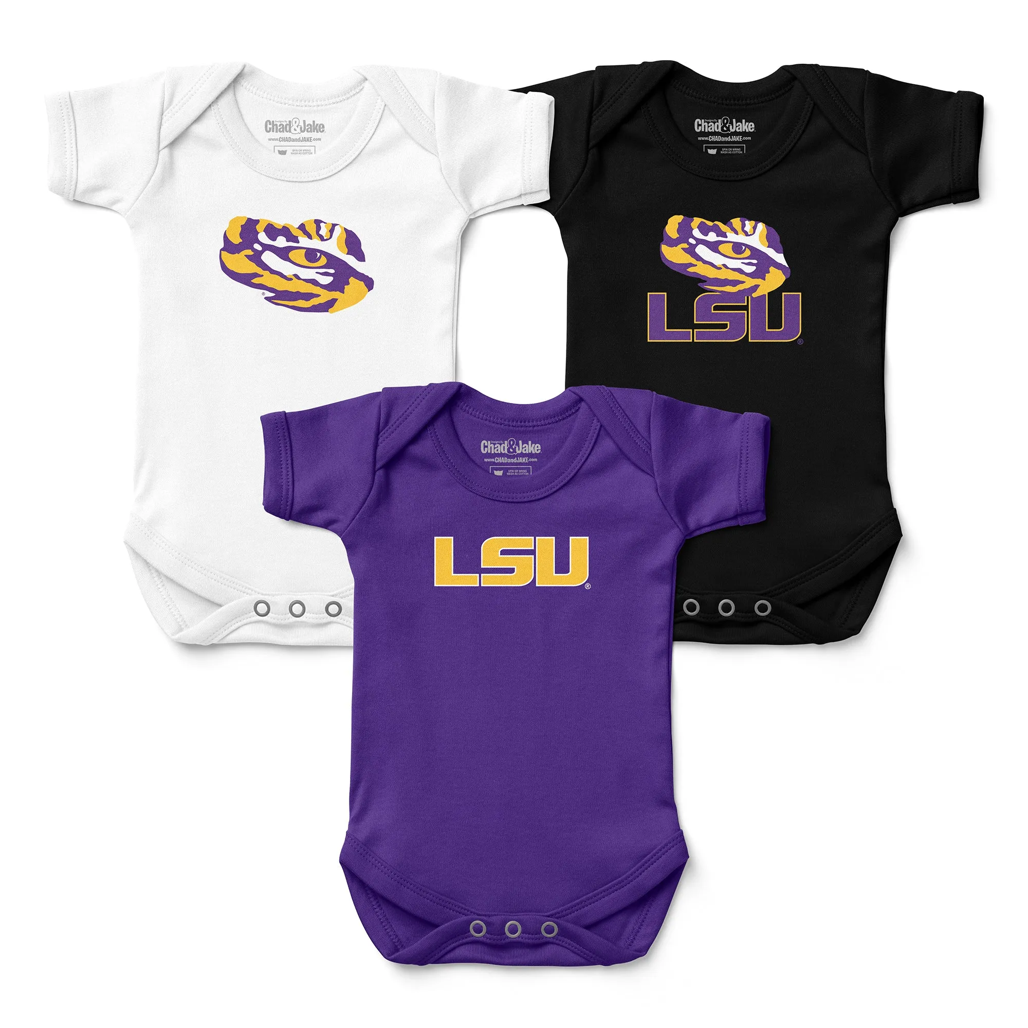 LSU Tigers 3-Pack Bodysuit