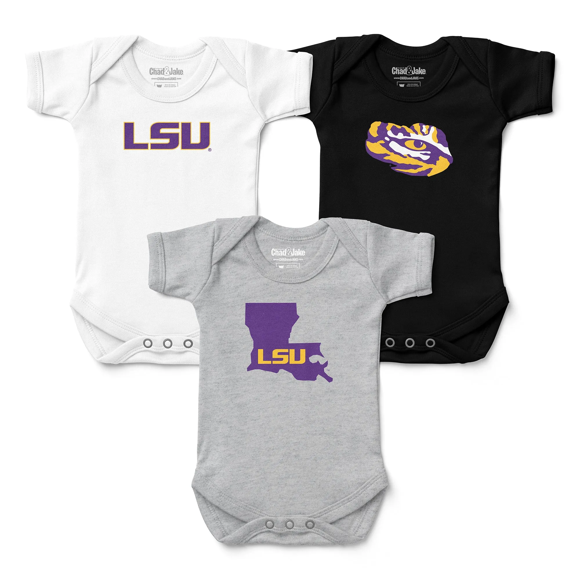 LSU Tigers 3-Pack Bodysuit